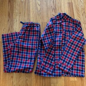Boys cotton plaid pjs.